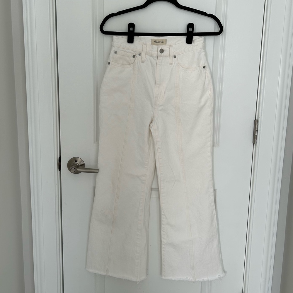 Madewell Cream Flare & Wide Leg Jeans